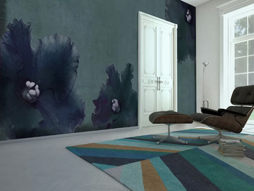 CONCRETE / FLORA - Vinyl or fyber glass wallpaper by N.O.W. Edizioni - view 2